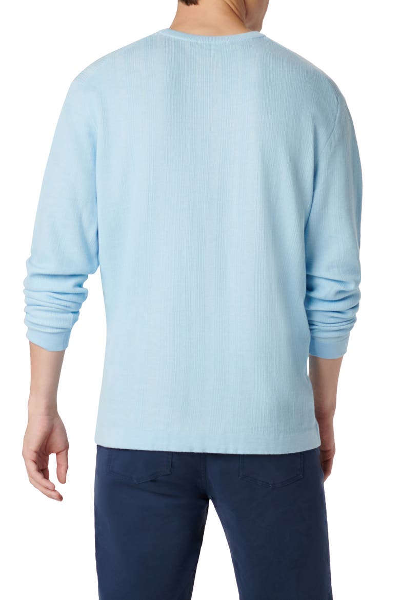 Cotton & Silk Crewneck Sweater, Alternate, color, SKY