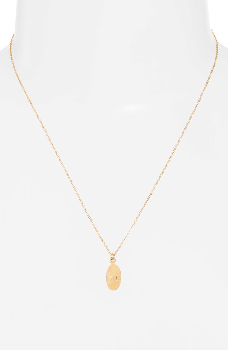 Set & Stones Zodiac Horoscope Pendant Necklace, Alternate, color, Gold - Aquarius