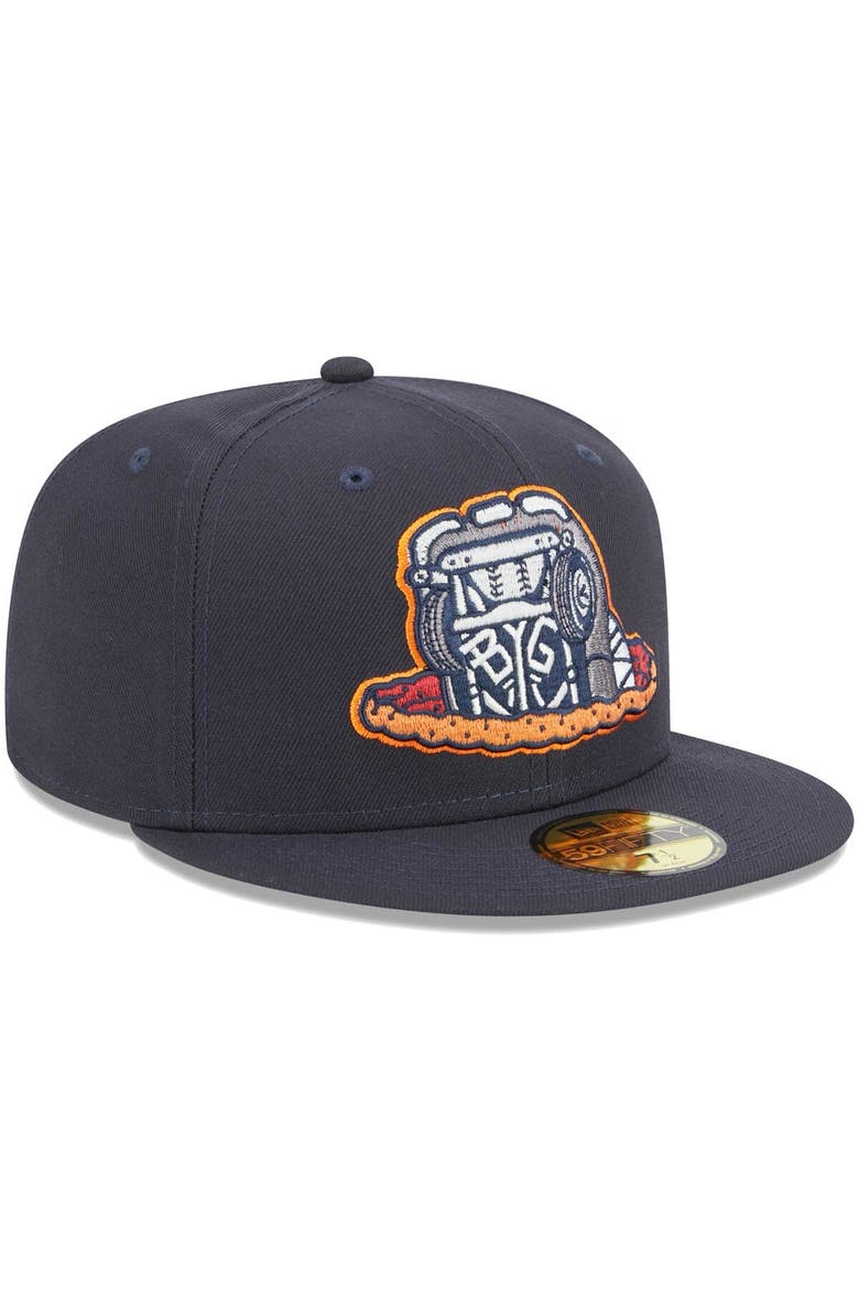 Men's New Era Navy Bowling Green Hot Rods Theme Nights Bowling Green Sinkholes  59FIFTY Fitted Hat, Alternate, color, Navy