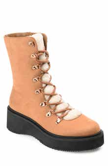 Journee Collection Kannon Faux Fur Trim Bootie
