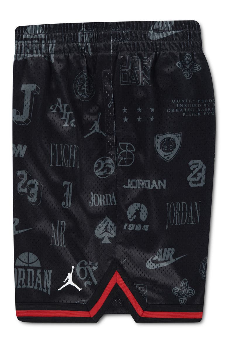 Kids' Taped MJ Mesh Shorts, Alternate, color, BLACK