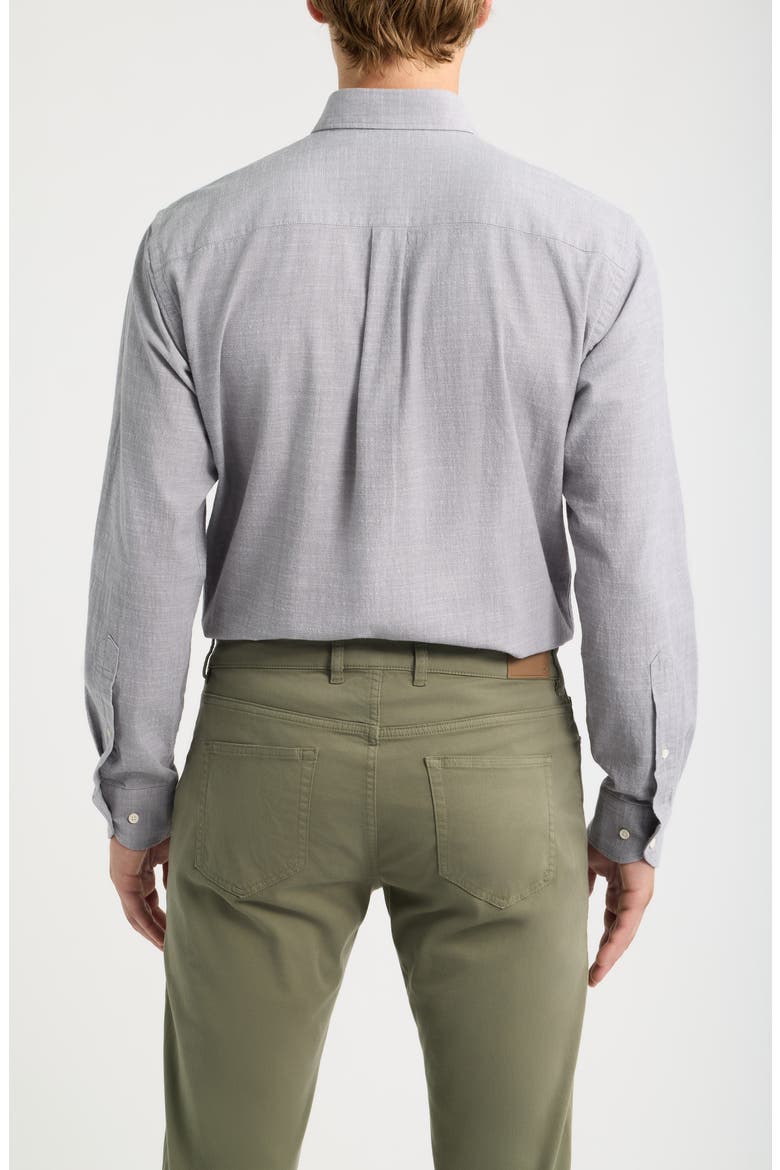 Devonport Stretch Cotton Chambray Sport Shirt, Alternate, color, GALE GREY