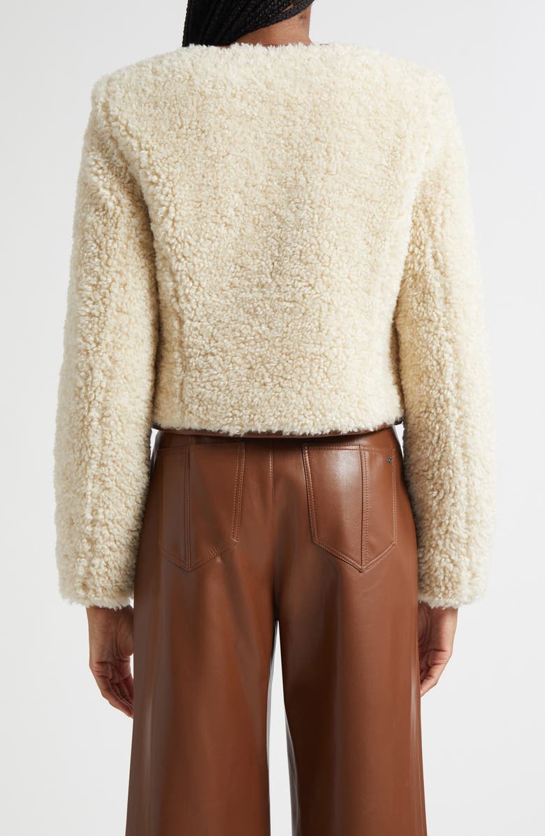 Cinq à Sept Naia Faux Shearling Jacket, Alternate, color, Ivory/ Dark Sepia