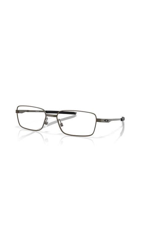 Oakley 57mm Rectangle Optical Glasses In Metallic