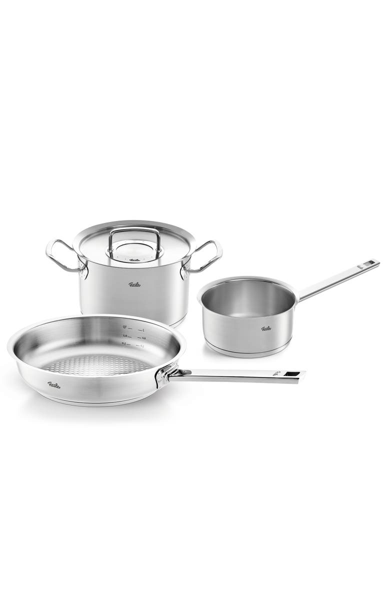 Fissler Original-Profi Collection Stainless Steel Set with Metal Lids, Main, color, Stainless Steel