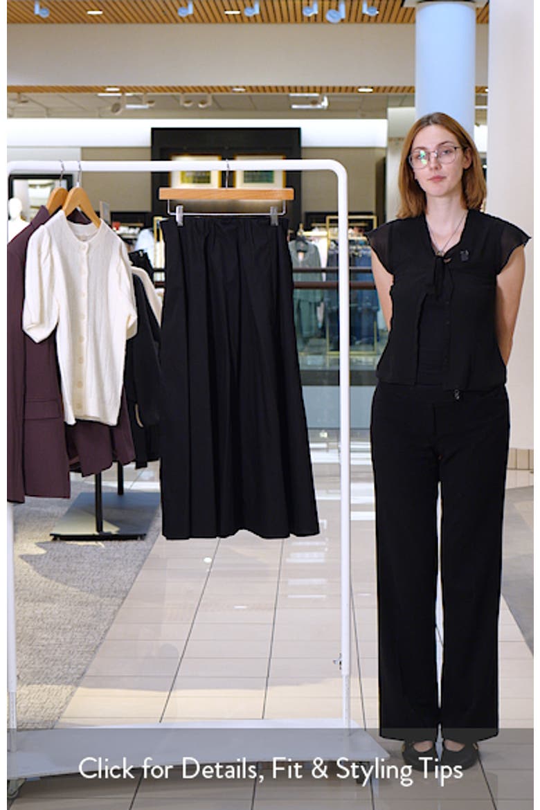 Flared Cotton Midi Skirt video