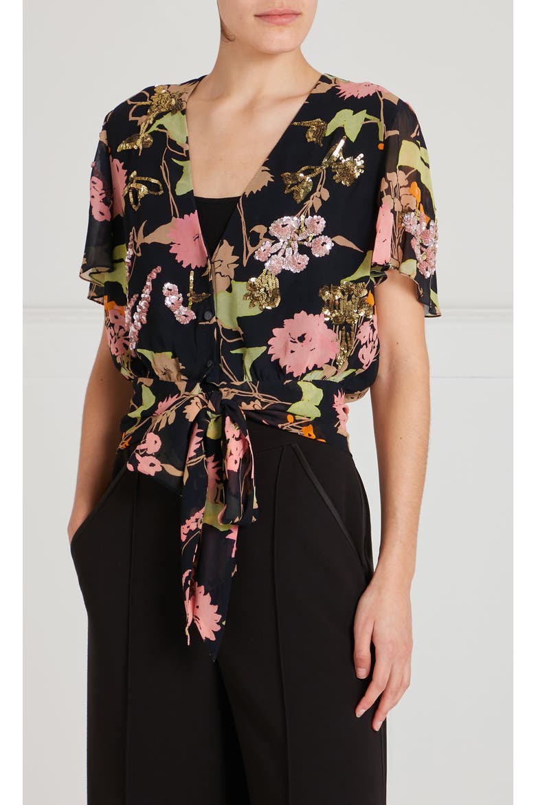 Maisie Blouse, Main, color, Black Mix