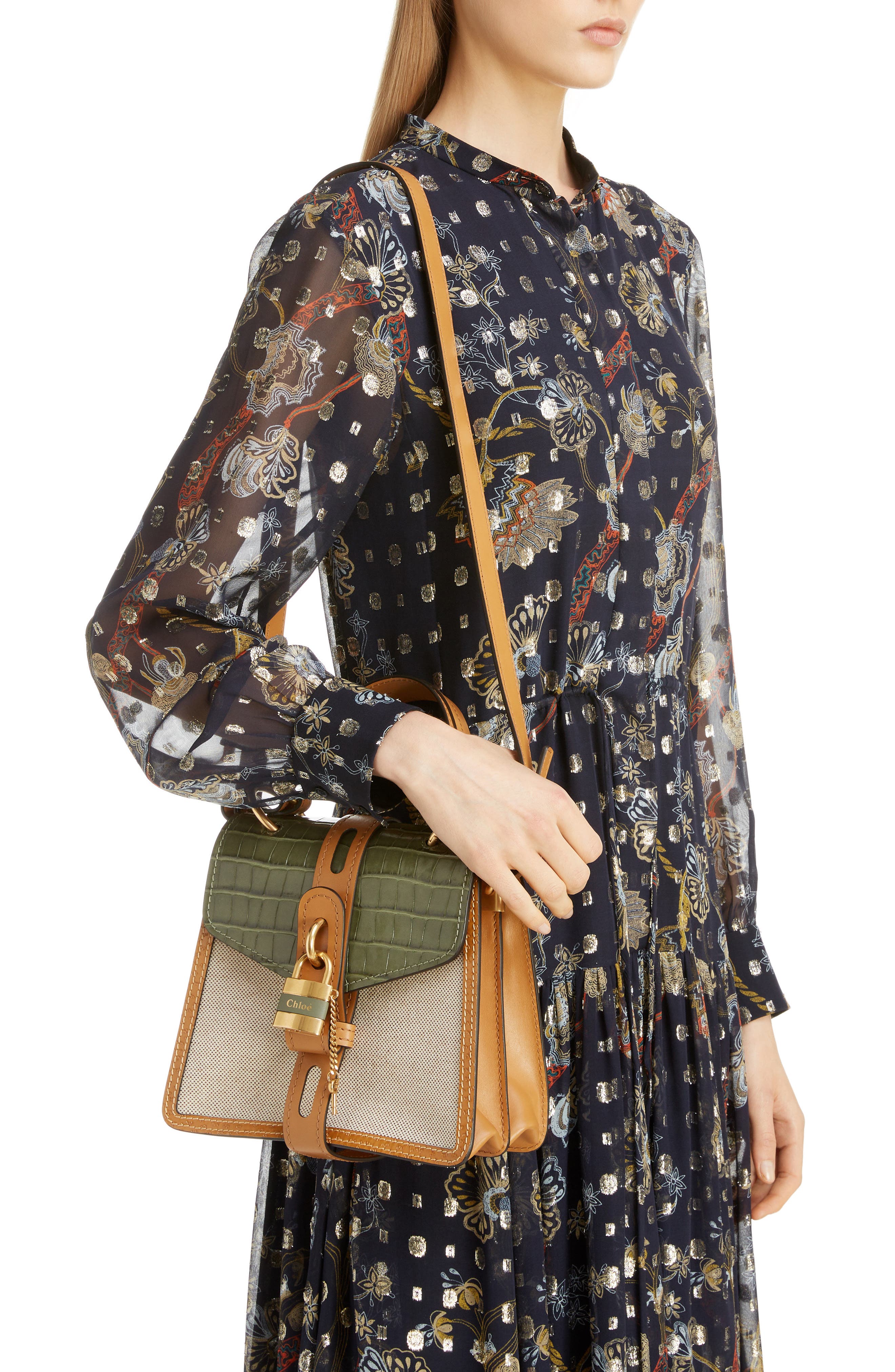 Chloé Aby Small Day Canvas Shoulder Bag, Alternate, color, 