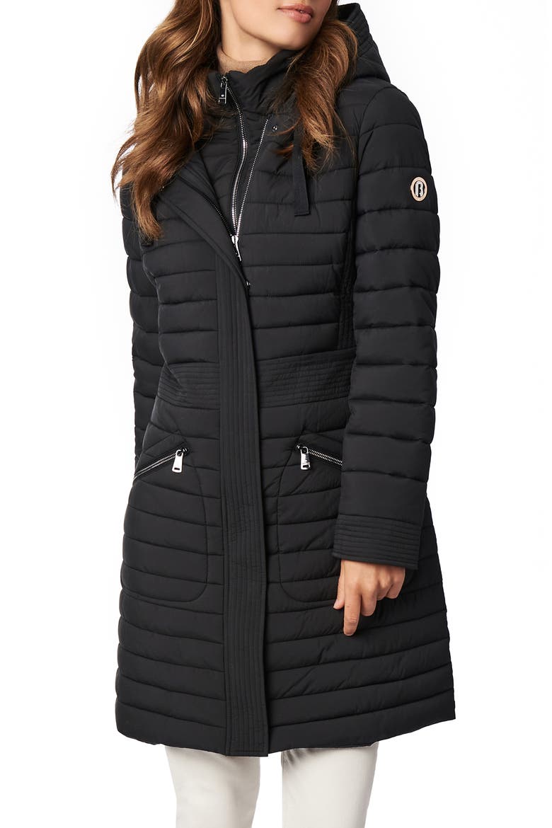 Recycled Micro Touch Water Resistant Packable Hooded Jacket, Main, color, BLACK