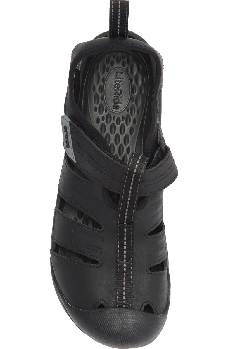 CROCS Yukon Fisherman Sandal, Alternate, color, Black