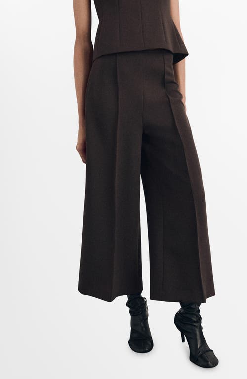 Mango Pleat Front Culottes In Black