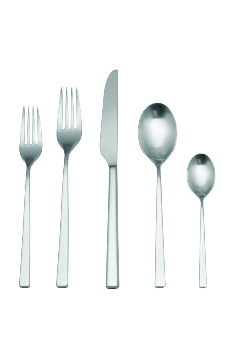 Mepra Atena Flatware Set - 5 Pieces, Main, color, Ice Silver