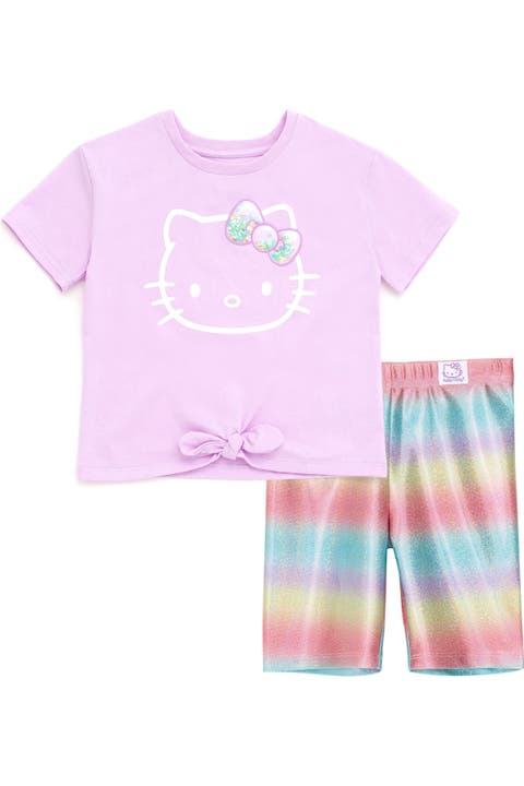 2-Piece T-Shirt and Bike Shorts Set