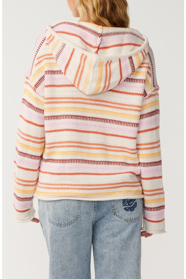 Retro Swell Stripe Hooded Sweater, Alternate, color, LILAC
