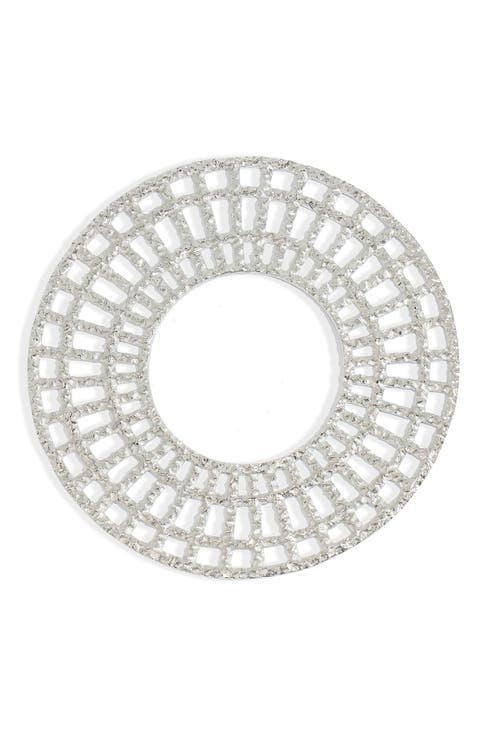 Celestial Lattice Platinum Charger Plate
