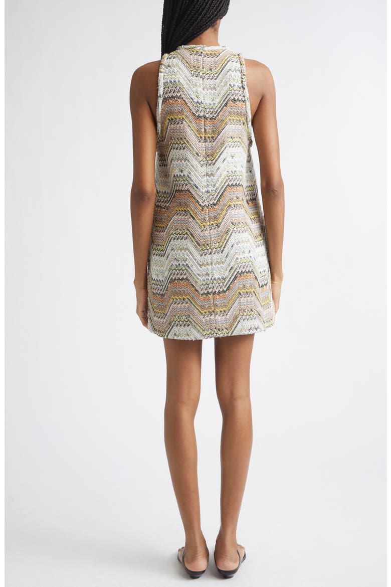 Metallic Zigzag Sequin Sleeveless Minidress, Alternate, color, MULTICOLOR ON LIGHT BASE
