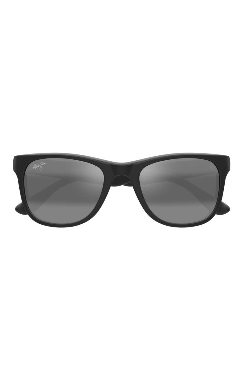 Kikonia XL 53mm Wraparound Rectangular Sunglasses, Main, color, MATTE BLACK/ NEUTRAL GREY