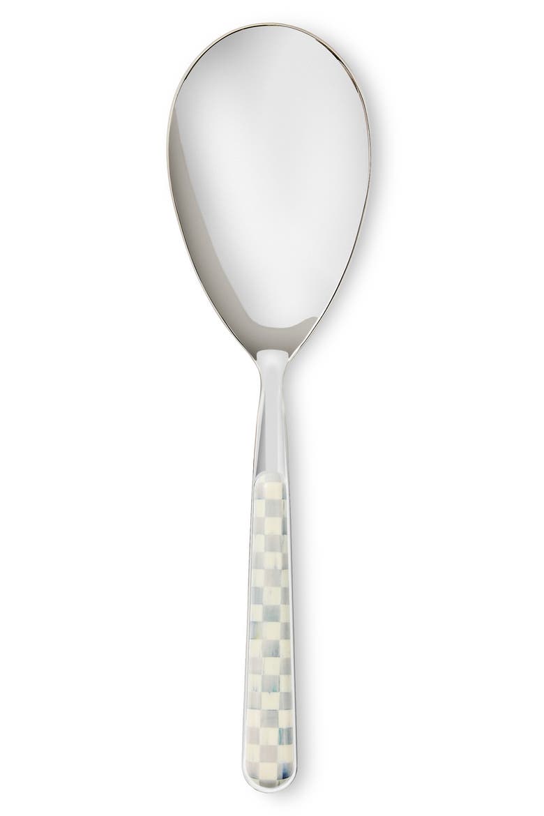 Sterling Check Bistro Serving Spoon, Main, color, STERLING