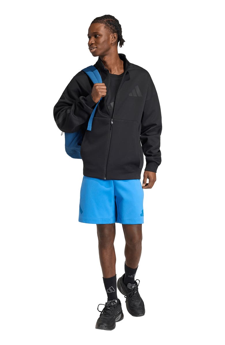 adidas Z.N.E. Knit Drawstring Shorts, Alternate, color, Ray Blue