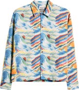 RIZORT Art Printed Button-Up Shirt Jacket