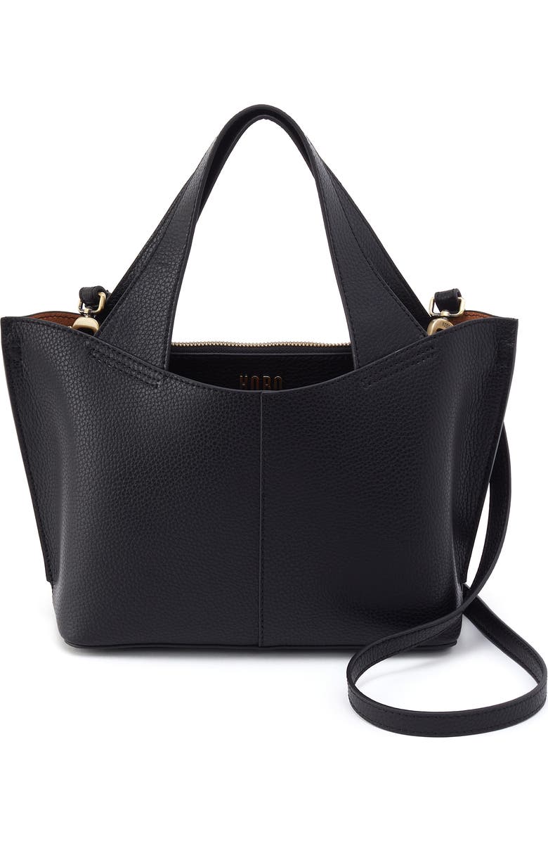 HOBO Small Vida Leather Tote, Main, color, Black Biscuit