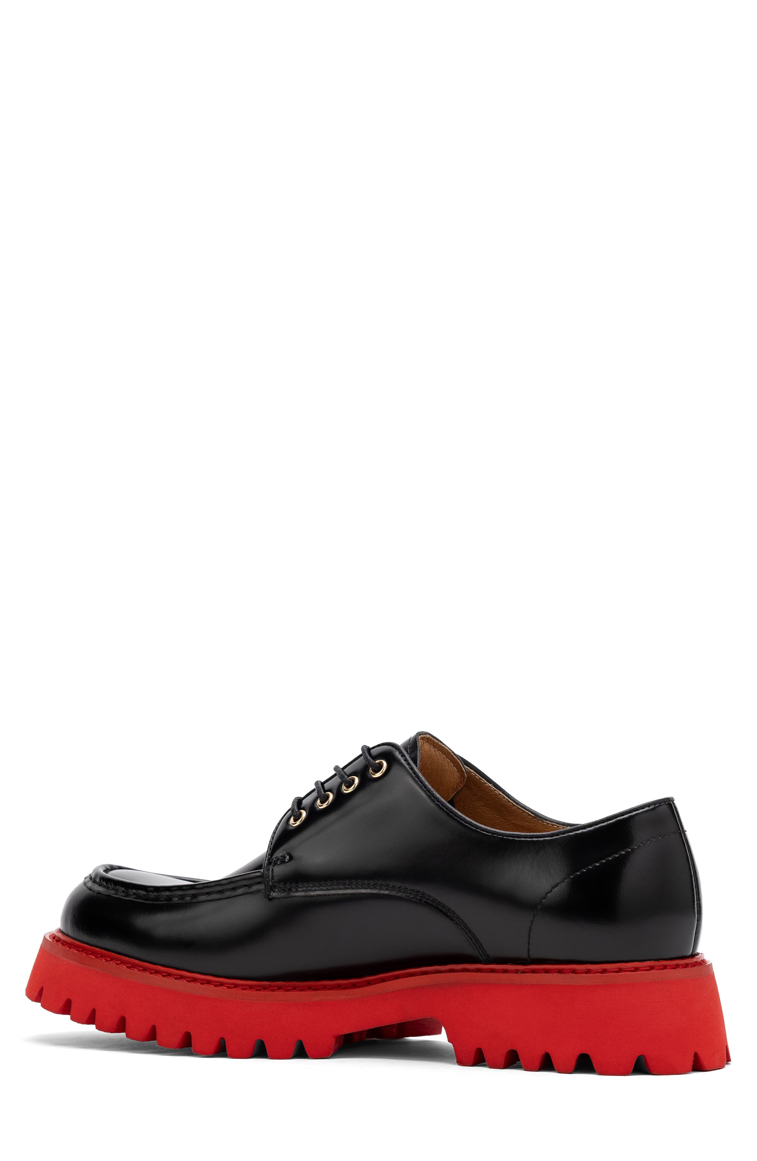 MARC NOLAN Luca Lug Sole Derby, Alternate, color, Black/ Red