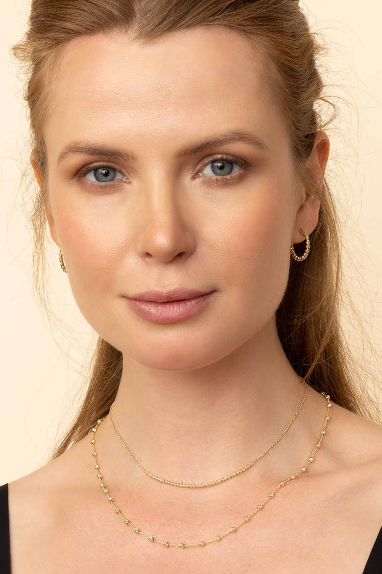 14K Yellow Gold Celebration Ball Choker, Alternate, color, Yellow Gold