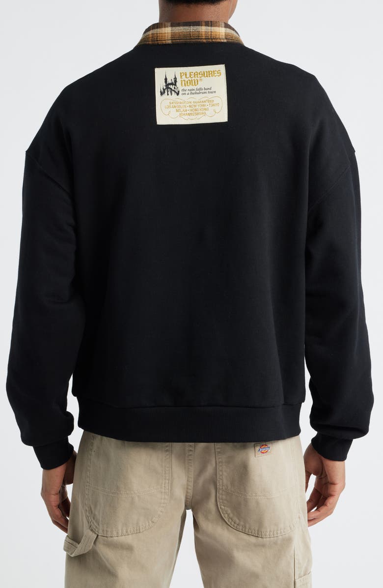 PLEASURES Town Polo Sweatshirt, Alternate, color, Black