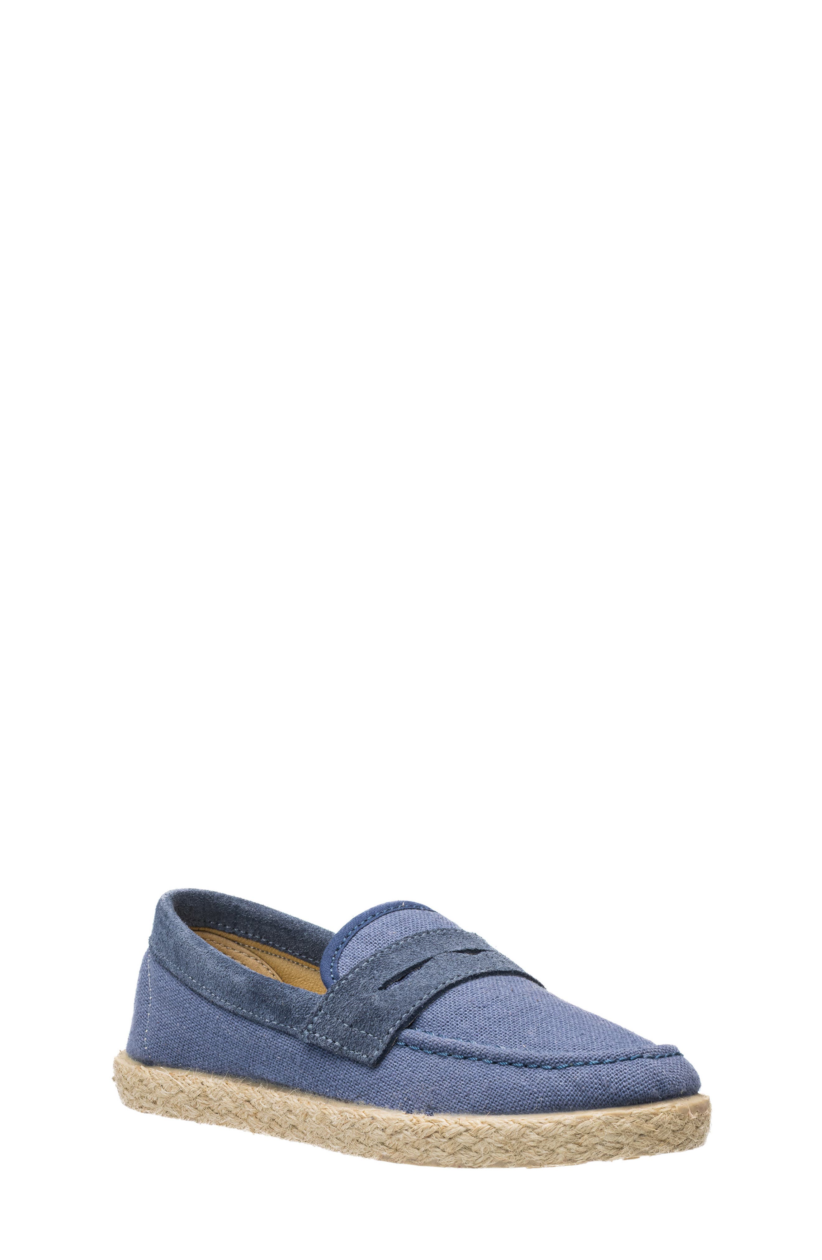 Elephantito Espadrille Penny Loafer, Main, color, Indigo