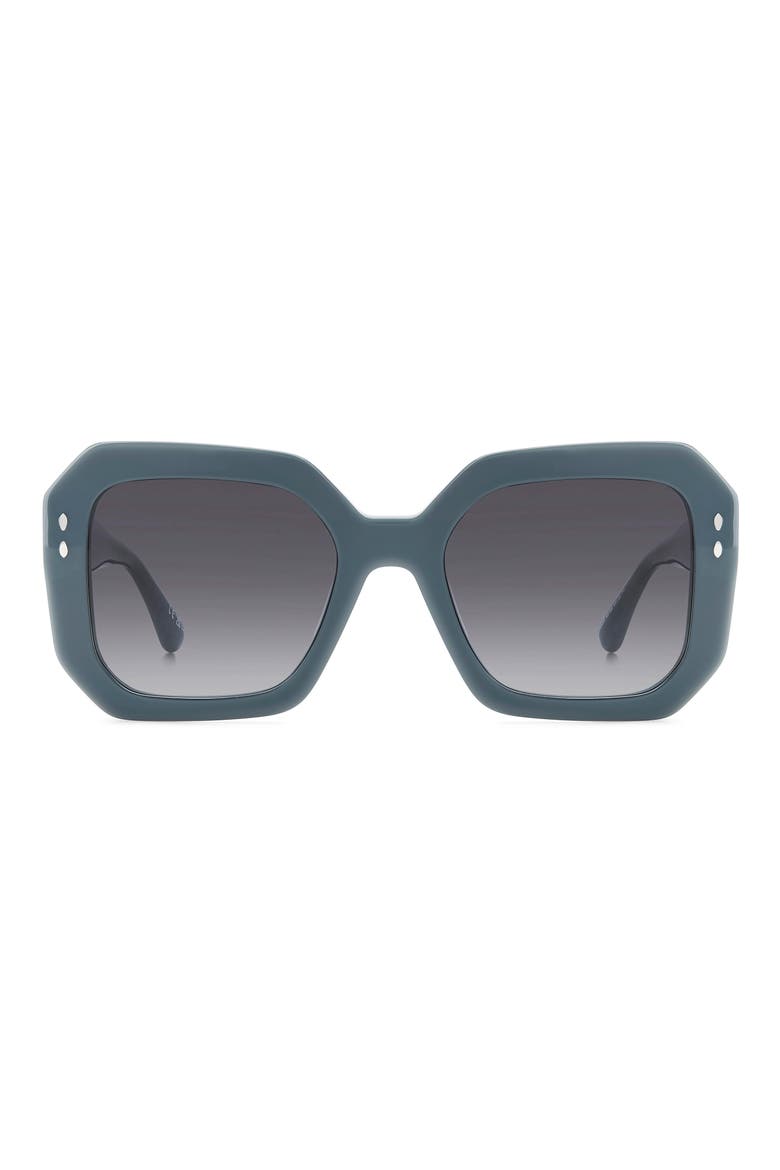 53mm Gradient Rectangular Sunglasses, Main, color, 0KB7-GB
