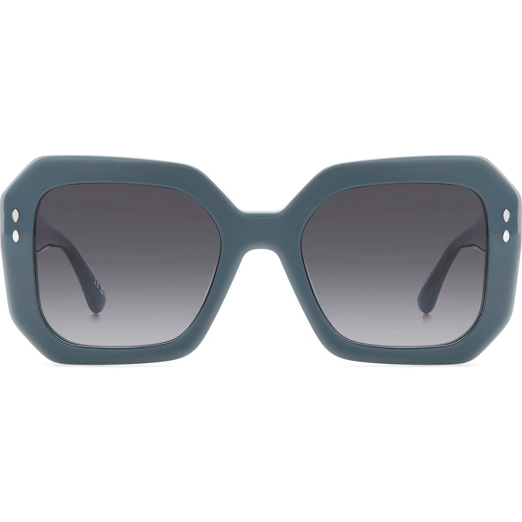 Isabel Marant 53mm Gradient Rectangular Sunglasses In Green