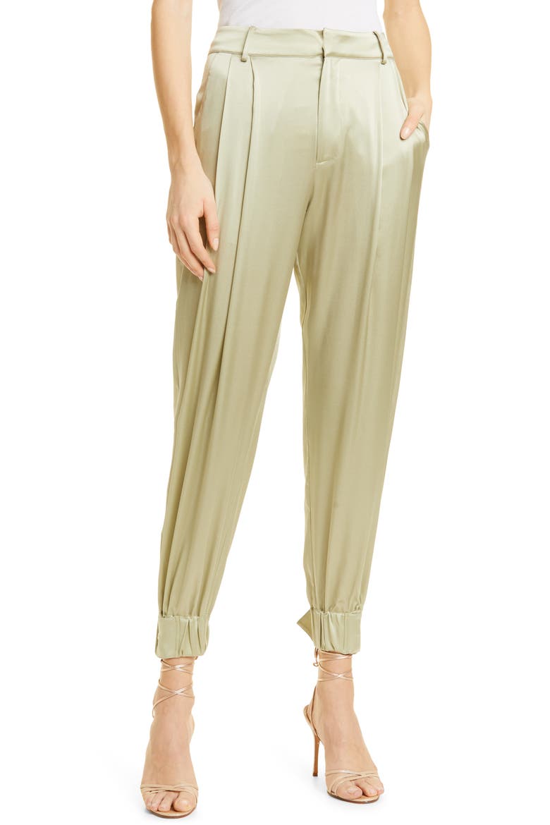 Rocky Stretch Silk Pants, Main, color, SAGE