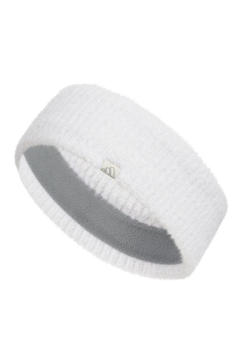 Lifestyle Fuzzy Headband, Main, color, WHITE/ ALUMINA GREY/ GREY SIX