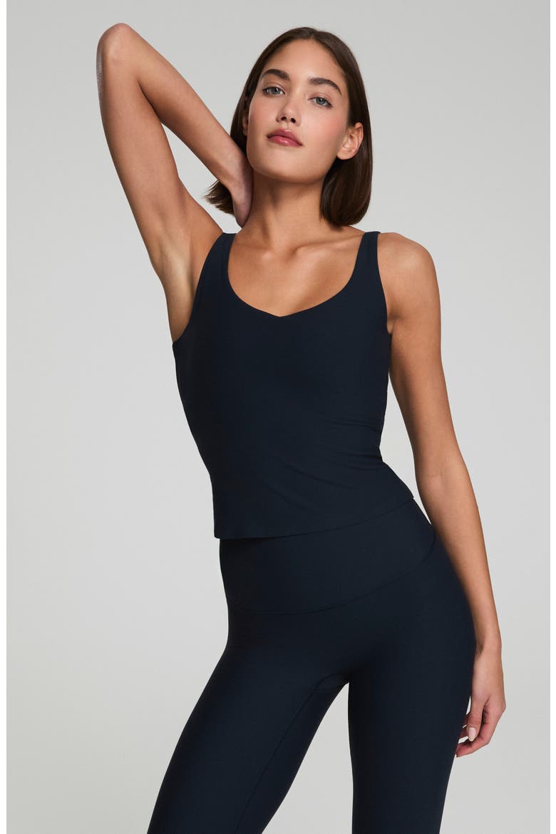 BoostUp V-Neck Tank, Alternate, color, VERY BLACK