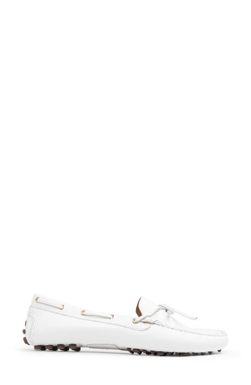 Patricia Green Henley Boat Shoe In White Leather