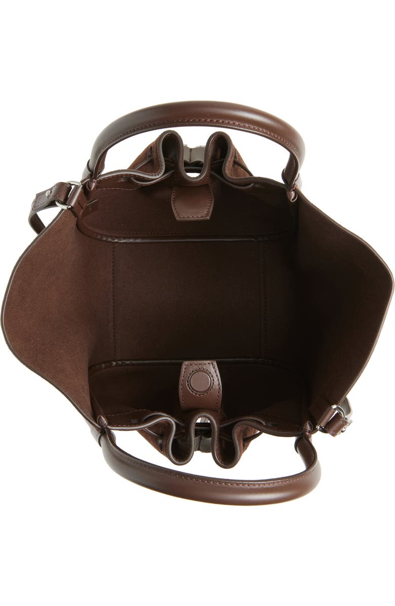 Proenza Schouler Small Ruched Suede Tote, Alternate, color, Chocolate