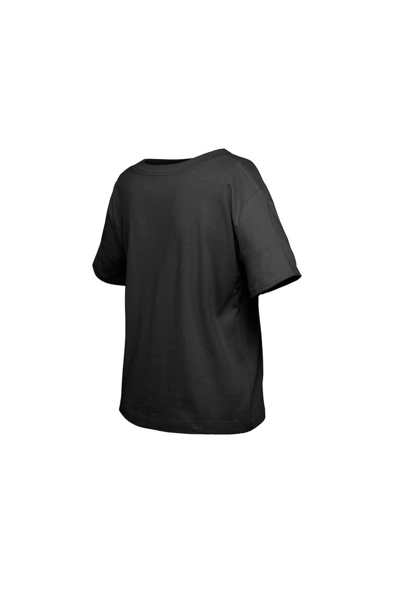 Girl's Youth New Era  Black Dallas Stars Flip Sequin T-Shirt, Alternate, color, Black
