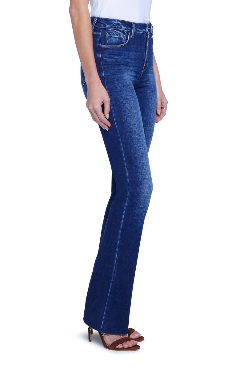 L'AGENCE Ruth Raw Hem Straight Leg Jeans, Alternate, color, 