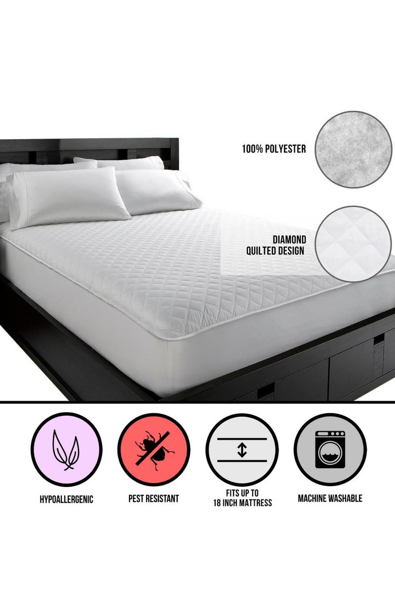 ELLA JAYNE HOME Full Allergy-Free Dust Mite Free Mattress Protector - White, Alternate, color,