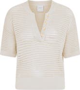Varley Callie Sheer Knit Cotton Top