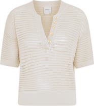 Varley Callie Sheer Knit Cotton Top