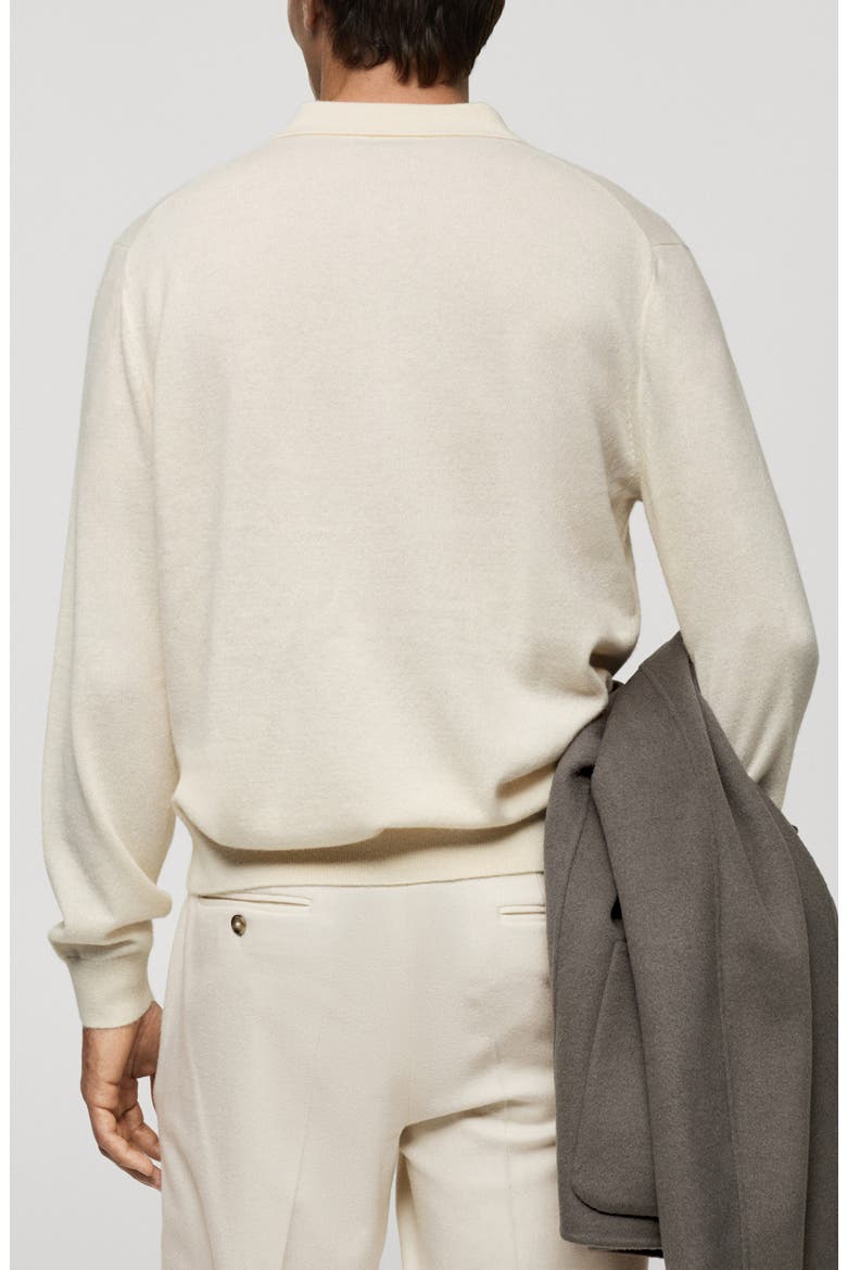 Cashmere Polo Sweater, Alternate, color, ECRU