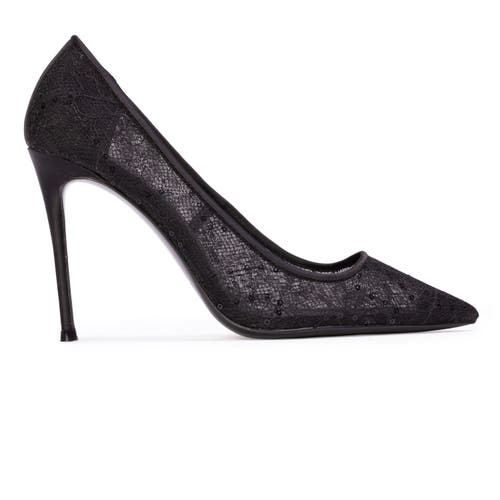 Black Suede Studio Marina 100 Pump In Black