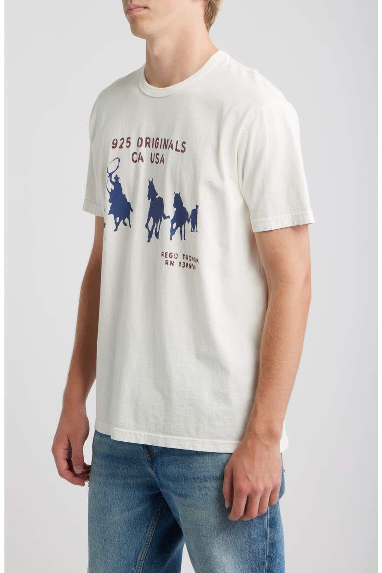 Cowboy Graphic T-Shirt, Alternate, color, OFF WHITE