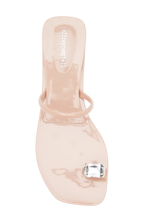 Jeffrey Campbell Discreet Sandal In Beige Shiny Clear