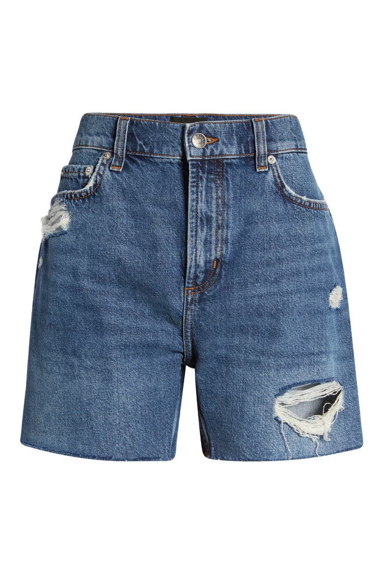 The Hermosa Distressed Denim Shorts, Alternate, color, RIVERSIDE DISTRESS