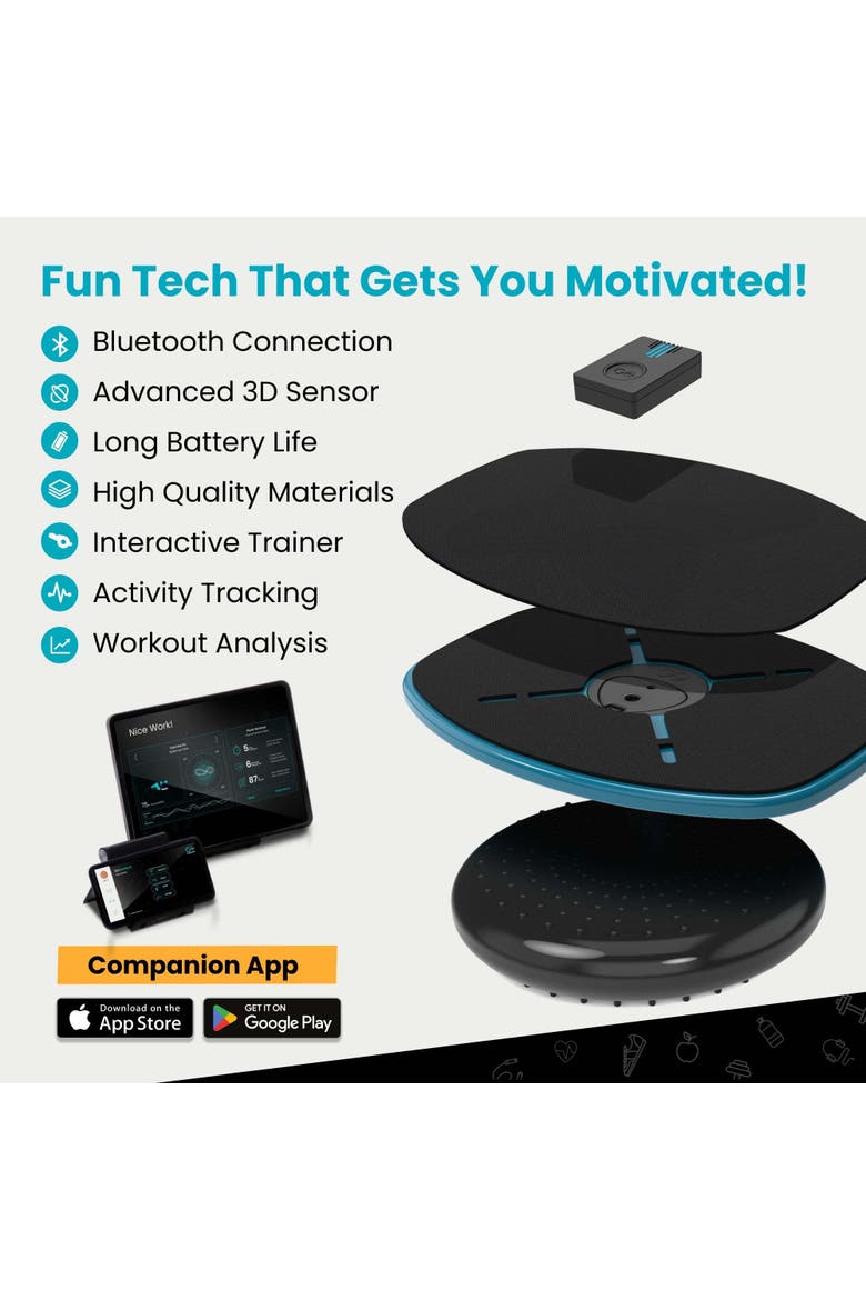 GoBalance Sport App-Enabled Interactive Balance Board, Alternate, color, Multicolored