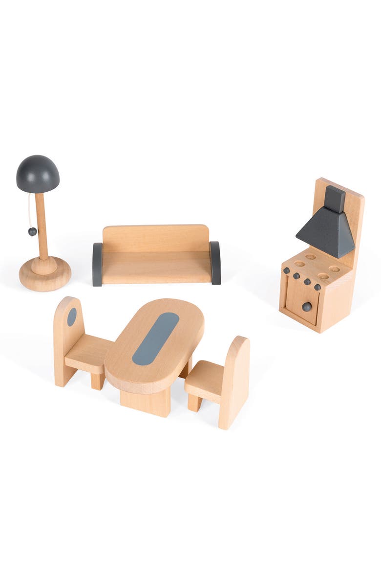 Janod Wood Doll House, Alternate, color, 