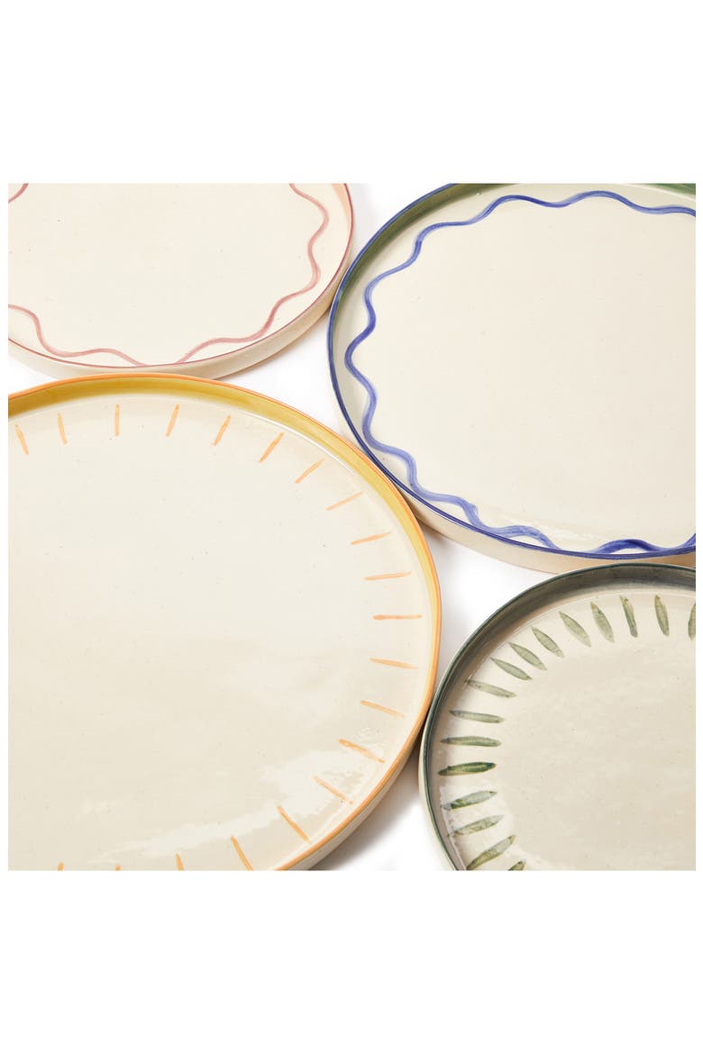 Hand Painted Salad Plate, Alternate, color, WHITE