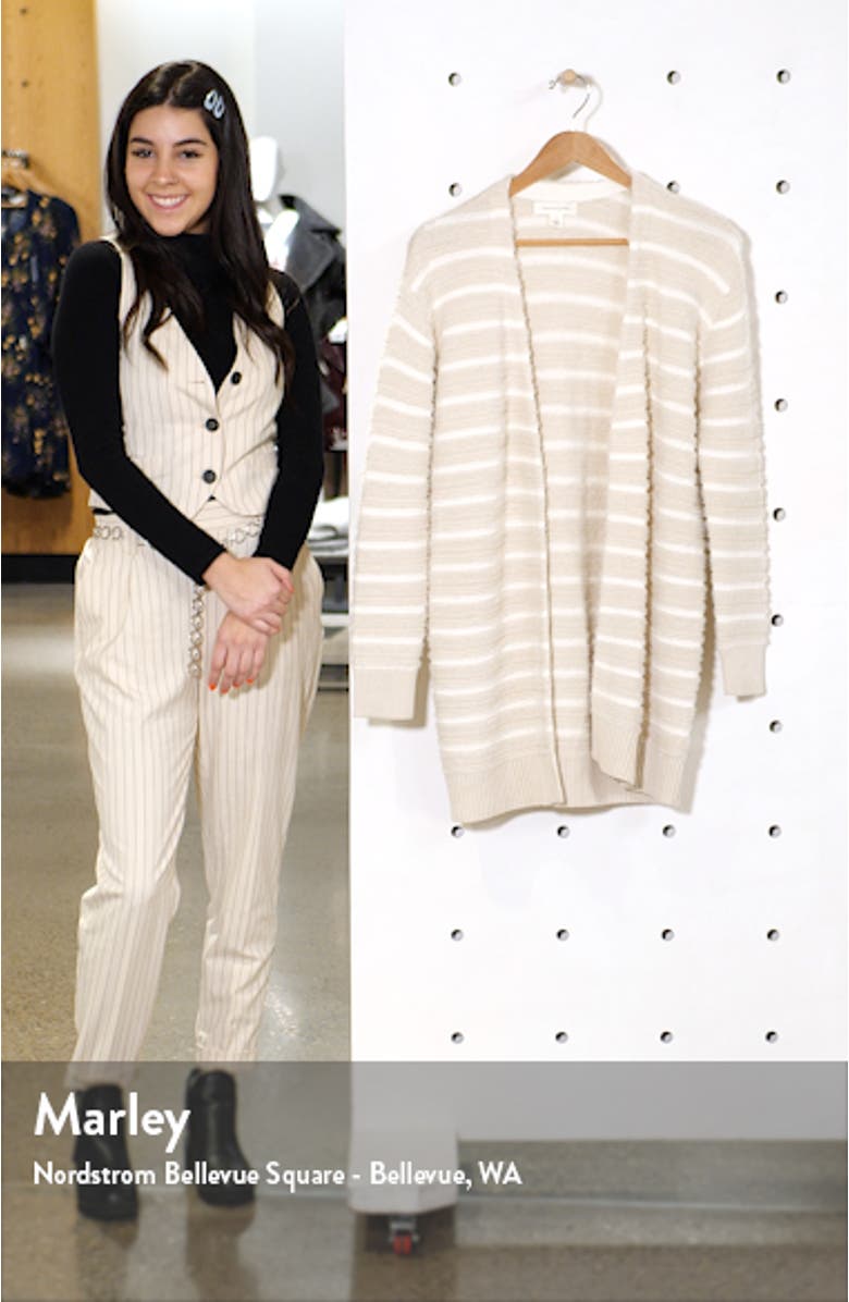 Stripe Open Front Cardigan, sales video thumbnail